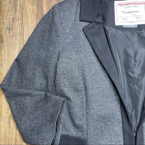 Anthropologie Cartonnier Gray Blazer Jacket Size 8 - Picture 5 of 11